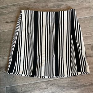 Boston Proper Black and White Striped Skort